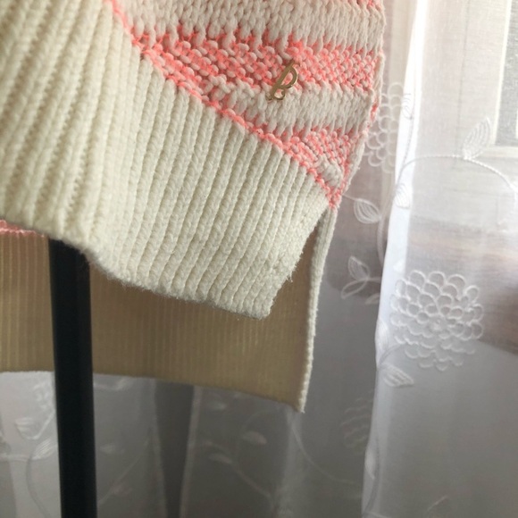 Juicy couture  orange/white striped sweater SZ M - Picture 2 of 10